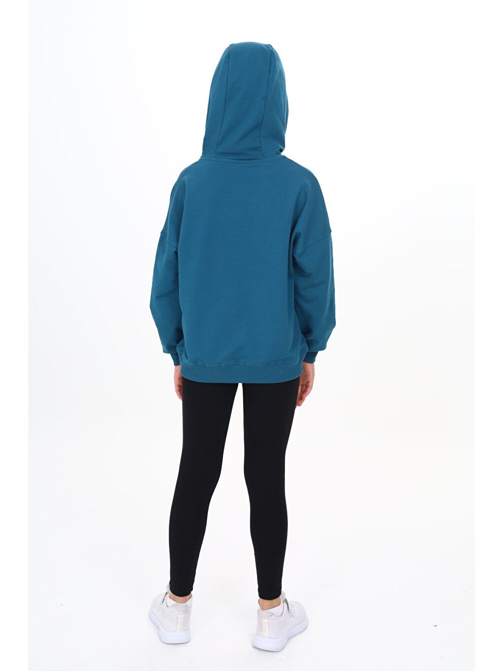 Petrol Kız Çocuk Baskılı Taytlı Takım-1