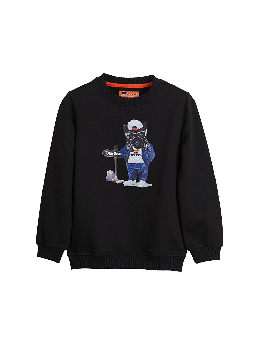 Bad Bear Siyah Panther Siyah Çocuk Sweatshirt