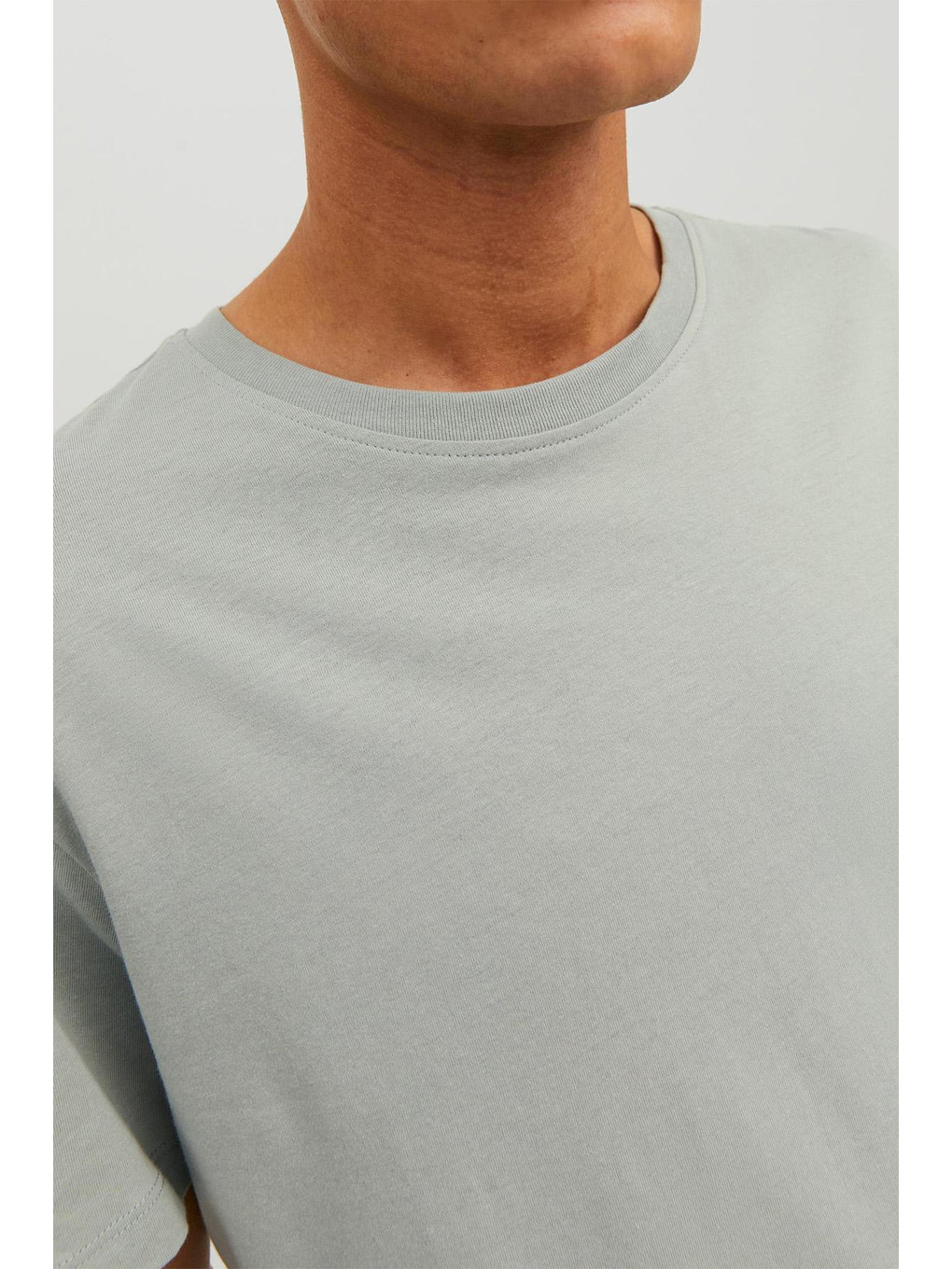 Haki Organik Pamuklu Regular Fit Bisiklet Yaka Erkek Tişört 12113648-3