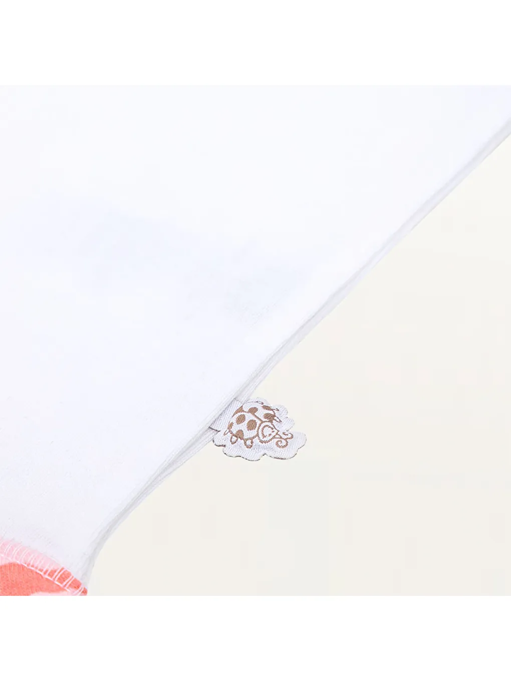 Pembe Turna 2'li Bebek Zıbın Uzun Kollu Organik Beyaz-Somon-3