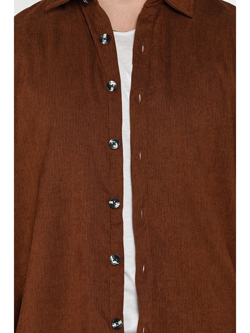 Kahverengi Erkek Uzun Kol Gömlek-3