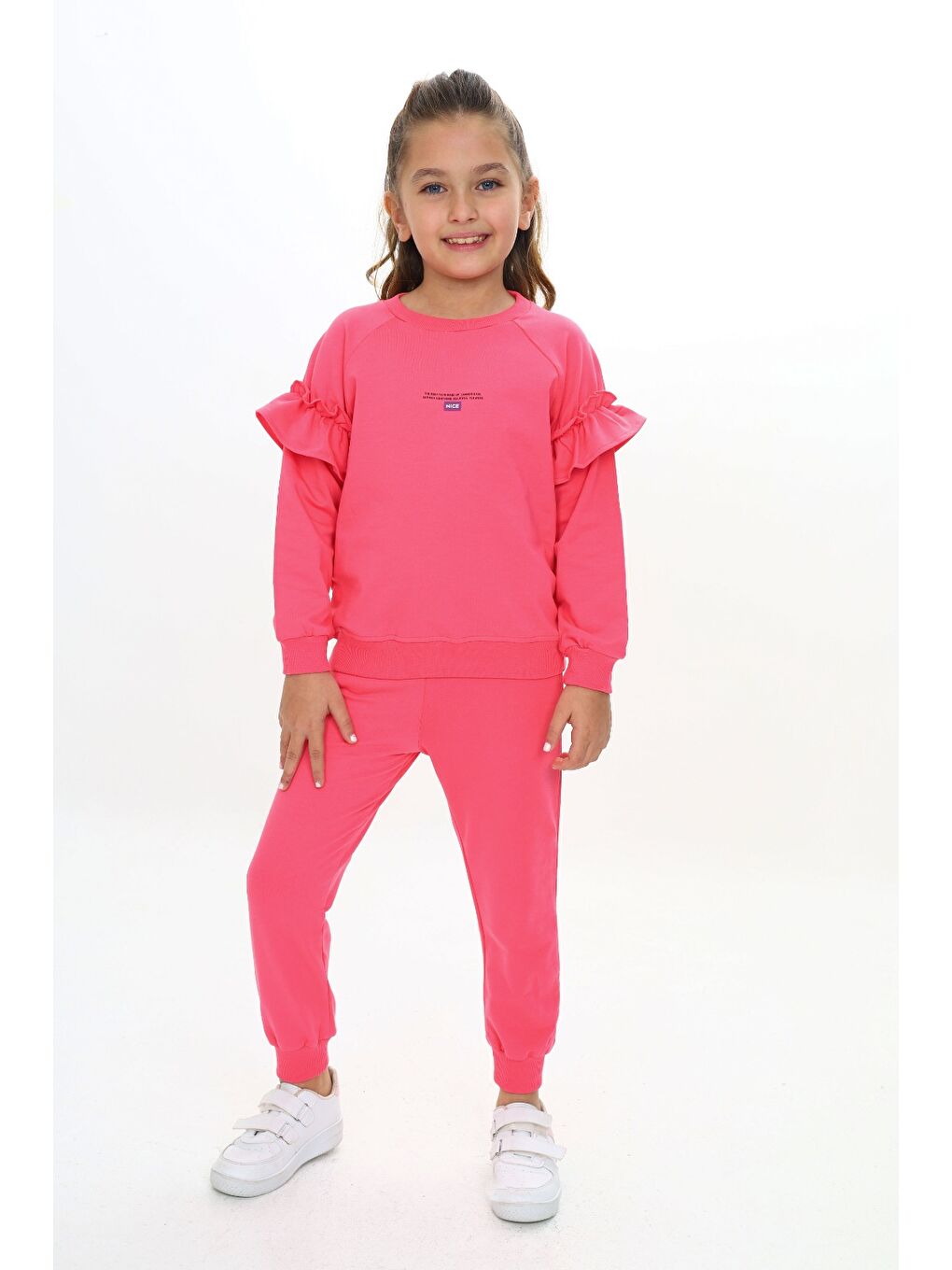 Fuşya Kız Çocuk Baskılı Eşofman Takım-3