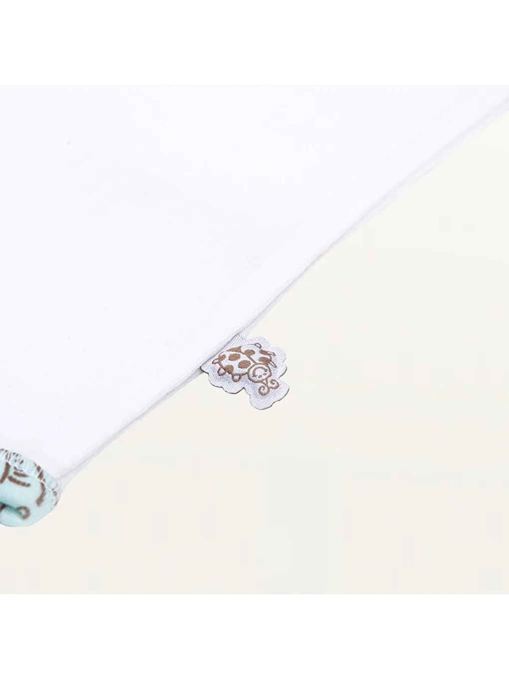 Borneo 2'li Bebek Zıbın Kısa Kollu Organik Beyaz-Mint-7