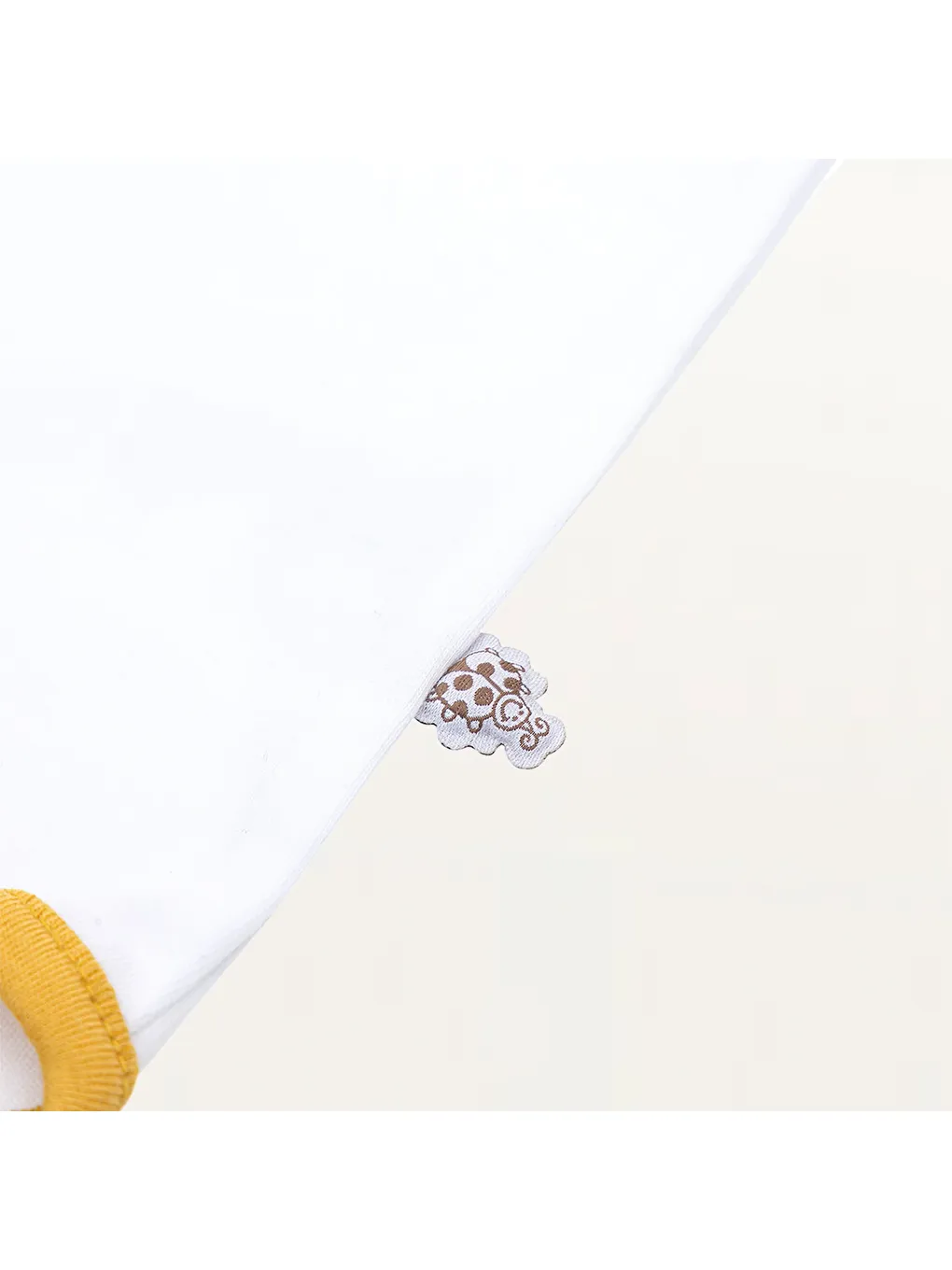 Ecocotton Sari Dodo 2'li Bebek Zıbın Kolsuz Organik Beyaz-Sarı - 3