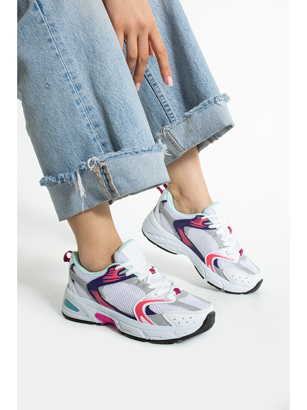 Pembe Unisex Spor Ayakkabı-5