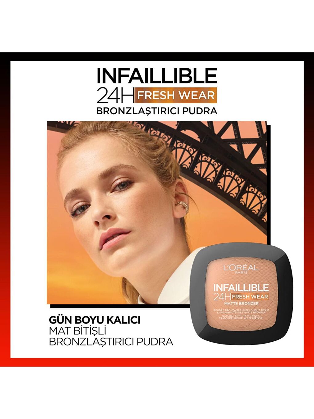 L'Oreal Paris Nude Infaillible 24H Fresh Wear Bronzlaştırıcı Pudra - 250 Light - 1