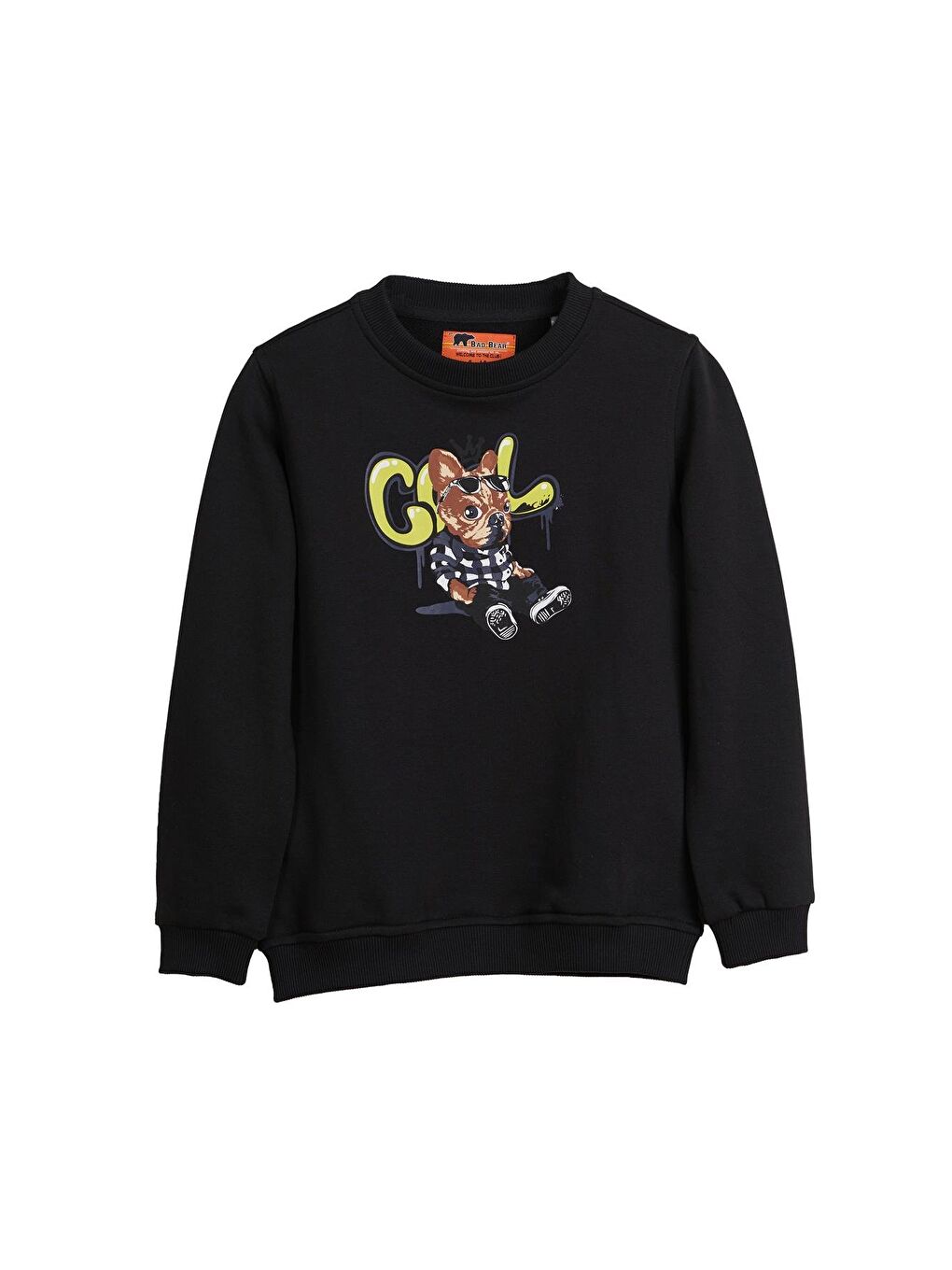 Bad Bear Siyah Javed Siyah Çocuk Baskılı Sweatshirt