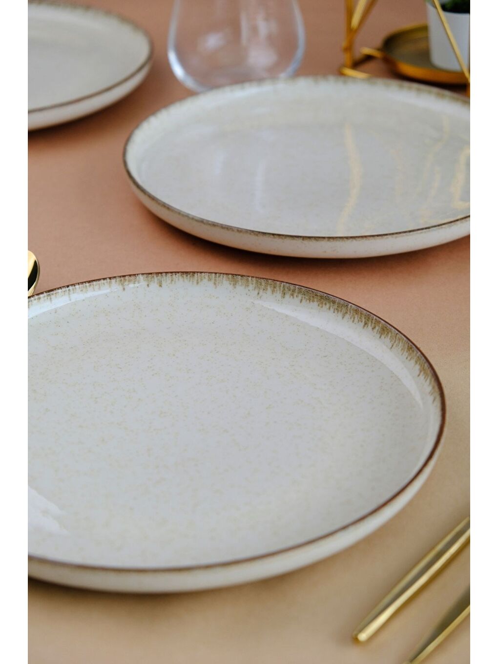 Kahverengi Moderna Servis Tabağı Tarçın 24 cm 6'lı-2