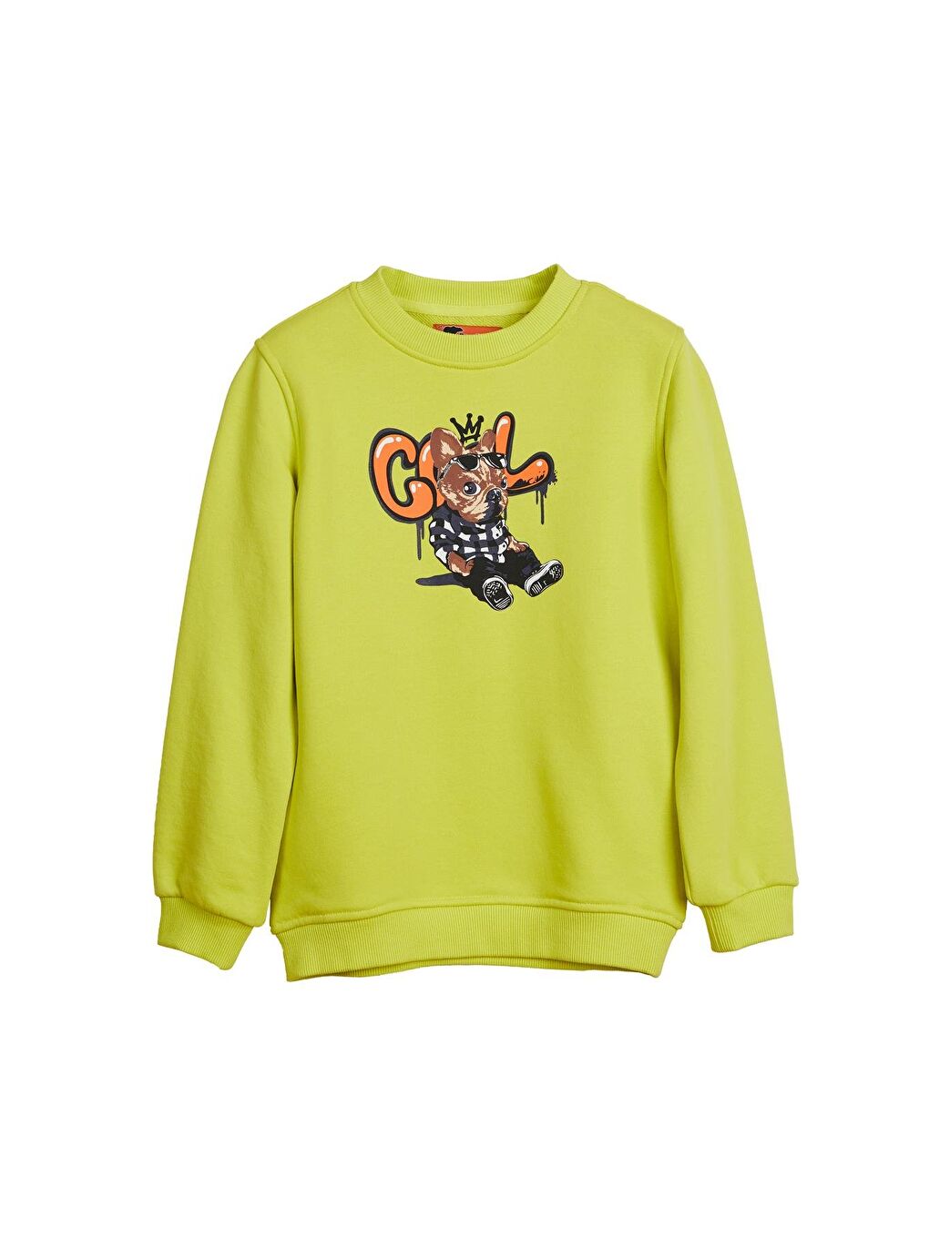 Bad Bear Limon Sarısı Javed Yeşil Çocuk Baskılı Sweatshirt