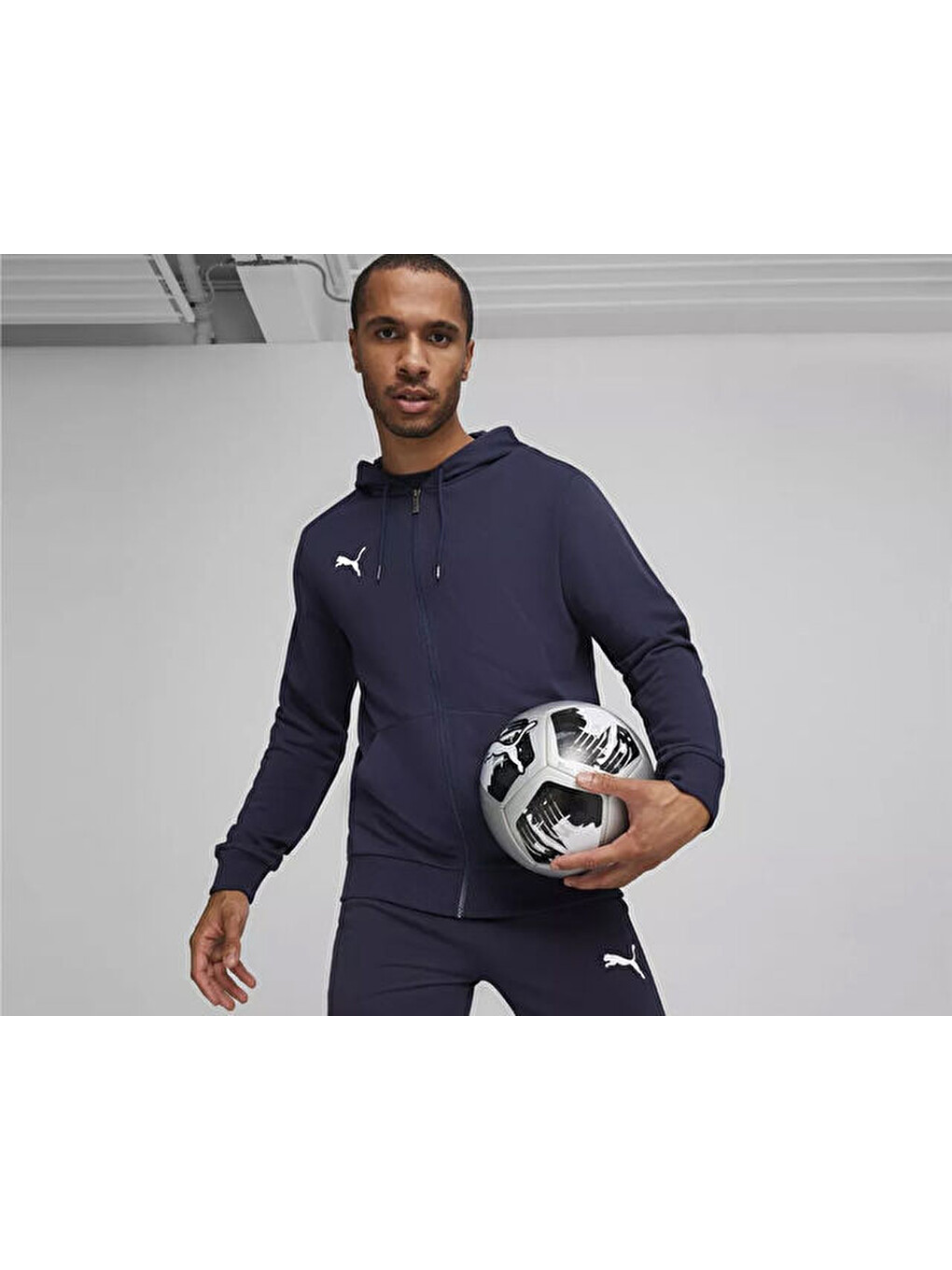 Teamgoal Casuals Hooded Erkek Fermuarlı Sweatshirt 65859506 Lacivert-1