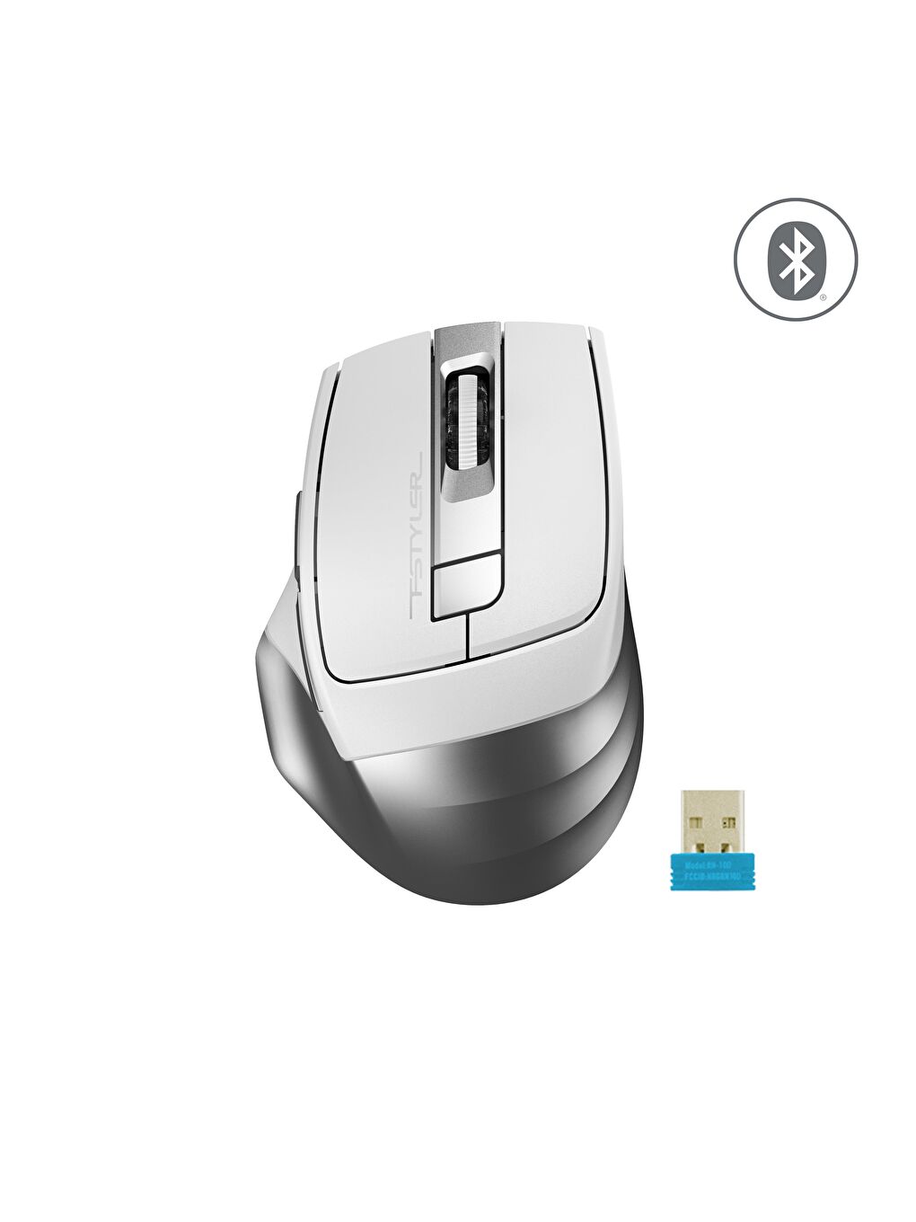 FB35C Beyaz Şarj Edilebilir Bluetooth Optik Mouse 2400 DPI