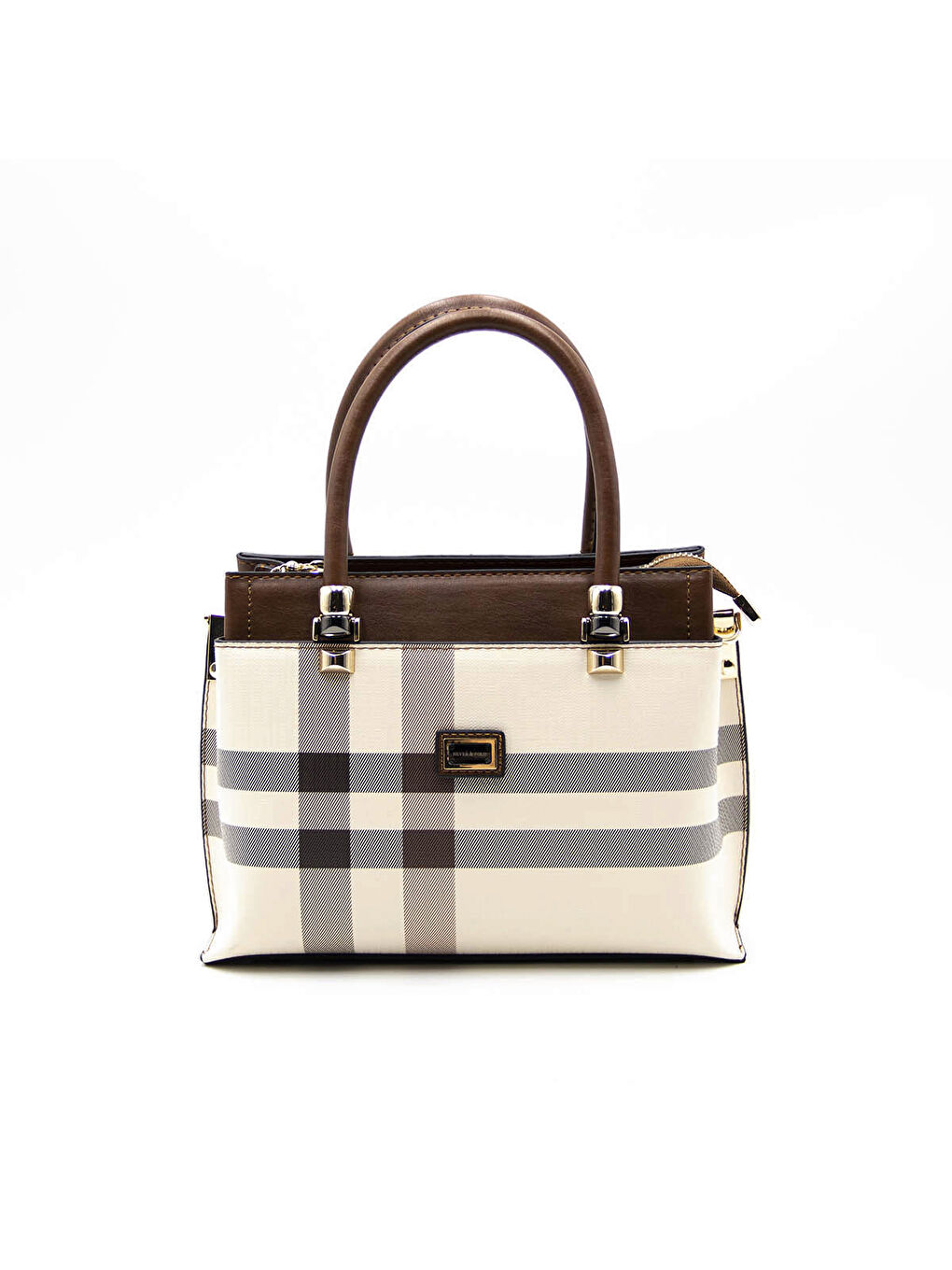 Kahverengi Kadın Omuz Çantası 826-41949 BAYAN ÇANTASI MK48 KREM-MAT TABA