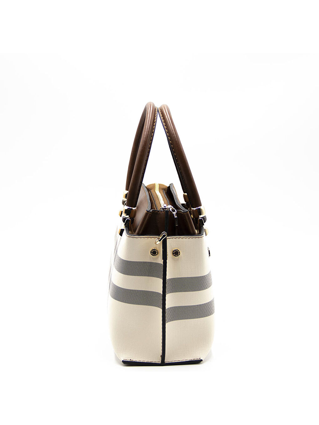 Kahverengi Kadın Omuz Çantası 826-41949 BAYAN ÇANTASI MK48 KREM-MAT TABA-3