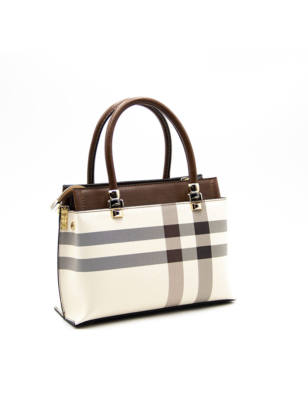 Kahverengi Kadın Omuz Çantası 826-41949 BAYAN ÇANTASI MK48 KREM-MAT TABA-4