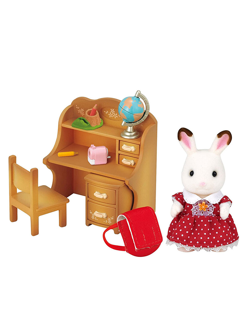 Sylvanian Families Renksiz Çikolata Kulaklı Tavşan Kız Kardeş-Masası 5016 - 1