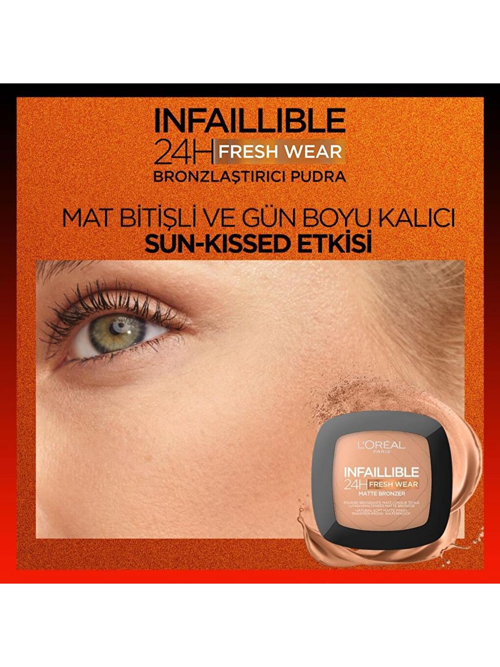 L'Oreal Paris Nude Infaillible 24H Fresh Wear Bronzlaştırıcı Pudra - 300 Light Medium - 8