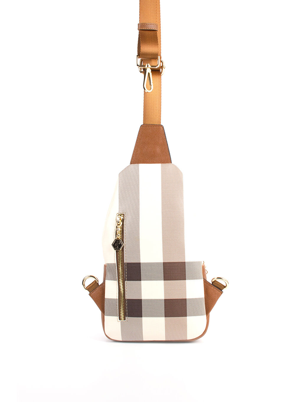 Kahverengi Kadın Çapraz Göğüs Çantası 959-34022 FREEBAG M48 KREM-MAT TABA-1