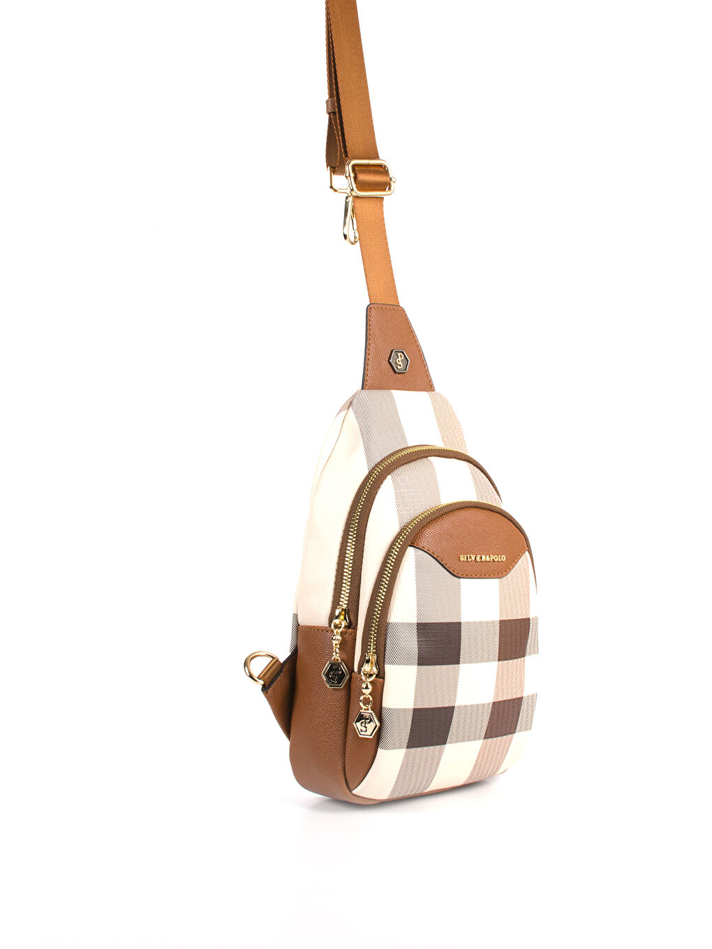 Kahverengi Kadın Çapraz Göğüs Çantası 959-34022 FREEBAG M48 KREM-MAT TABA-2