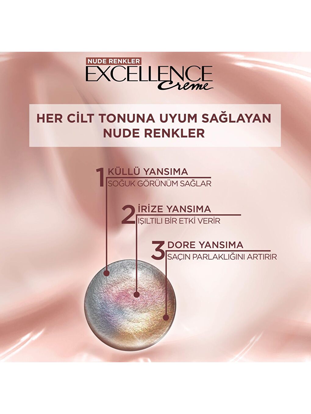 L'Oreal Paris Sarı Excellence Creme Nude Renkler Saç Boyası – 10U Nude Açık Sarı - 3