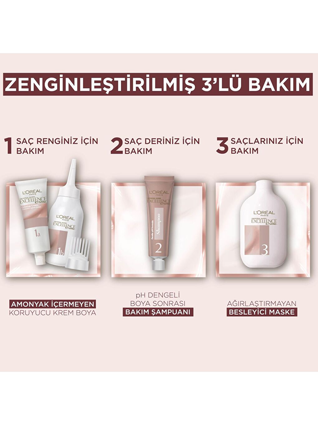 L'Oreal Paris Sarı Excellence Creme Nude Renkler Saç Boyası – 10U Nude Açık Sarı - 4