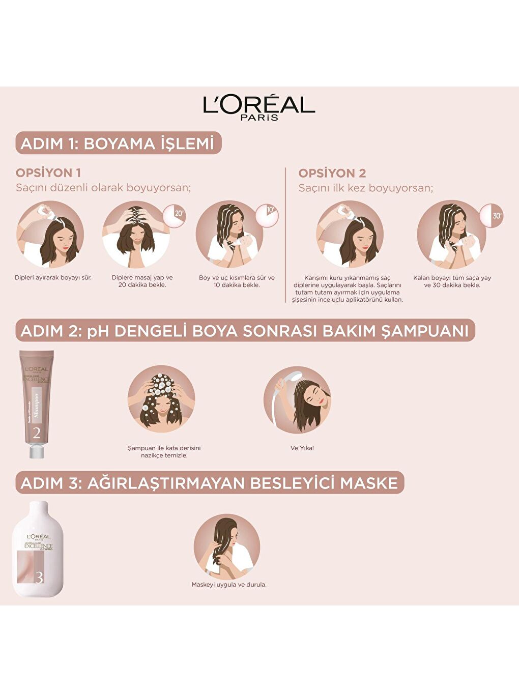 L'Oreal Paris Sarı Excellence Creme Nude Renkler Saç Boyası – 10U Nude Açık Sarı - 5