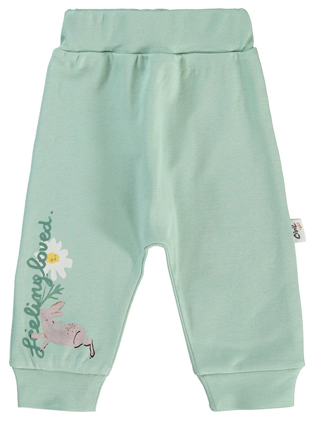 Baby Kız Bebek 2'li Patiksiz Tek Alt 3-12 Ay Açık Haki-1