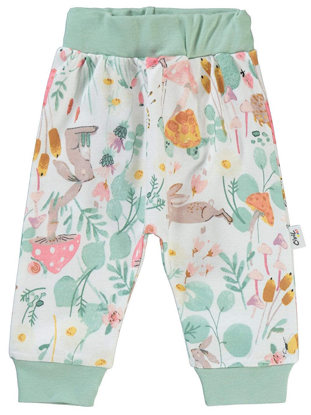 Baby Kız Bebek 2'li Patiksiz Tek Alt 3-12 Ay Açık Haki-2