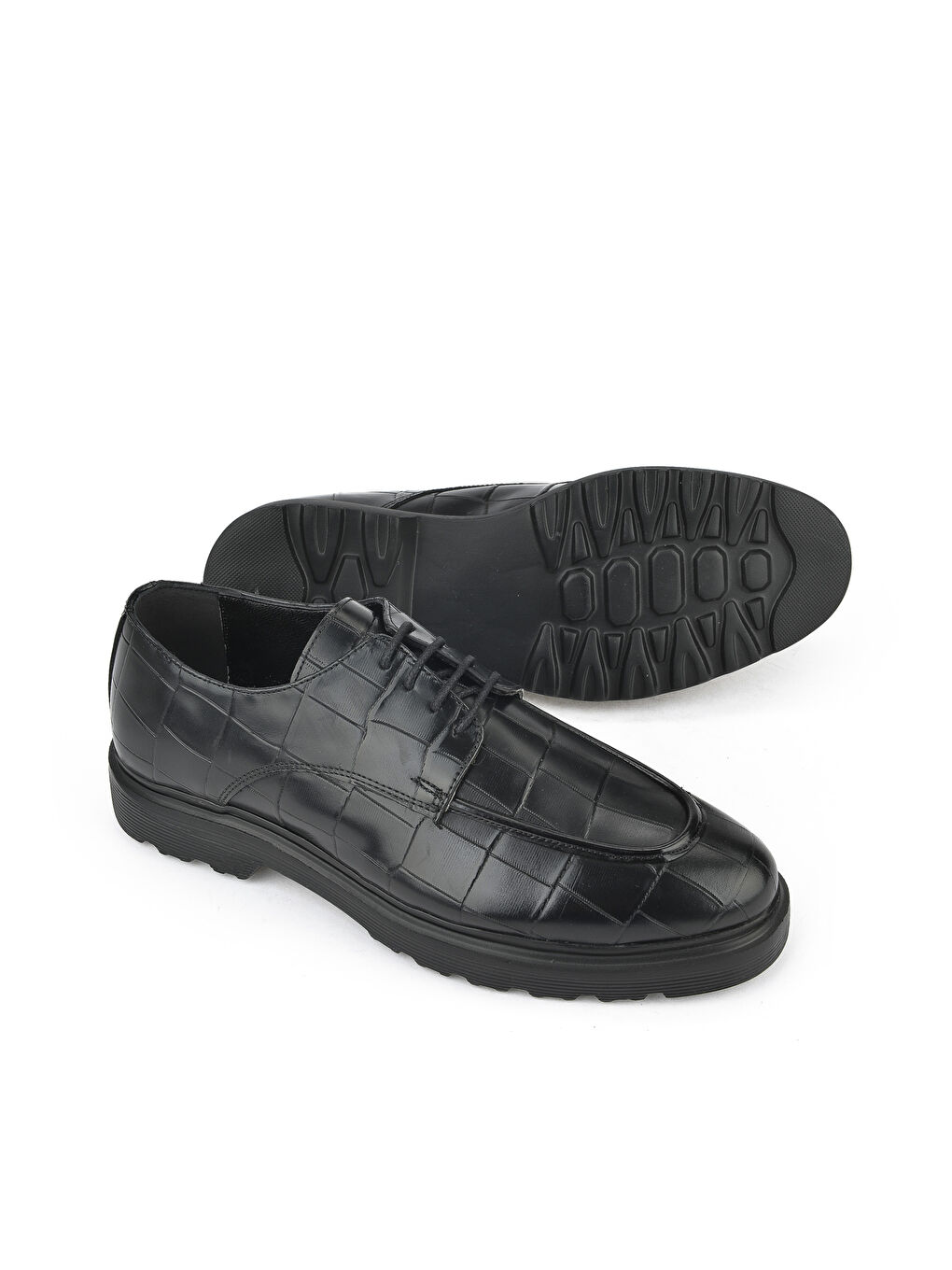 Erkek Hakiki Deri Ayakkabı 143423Z1312 Siyah-3