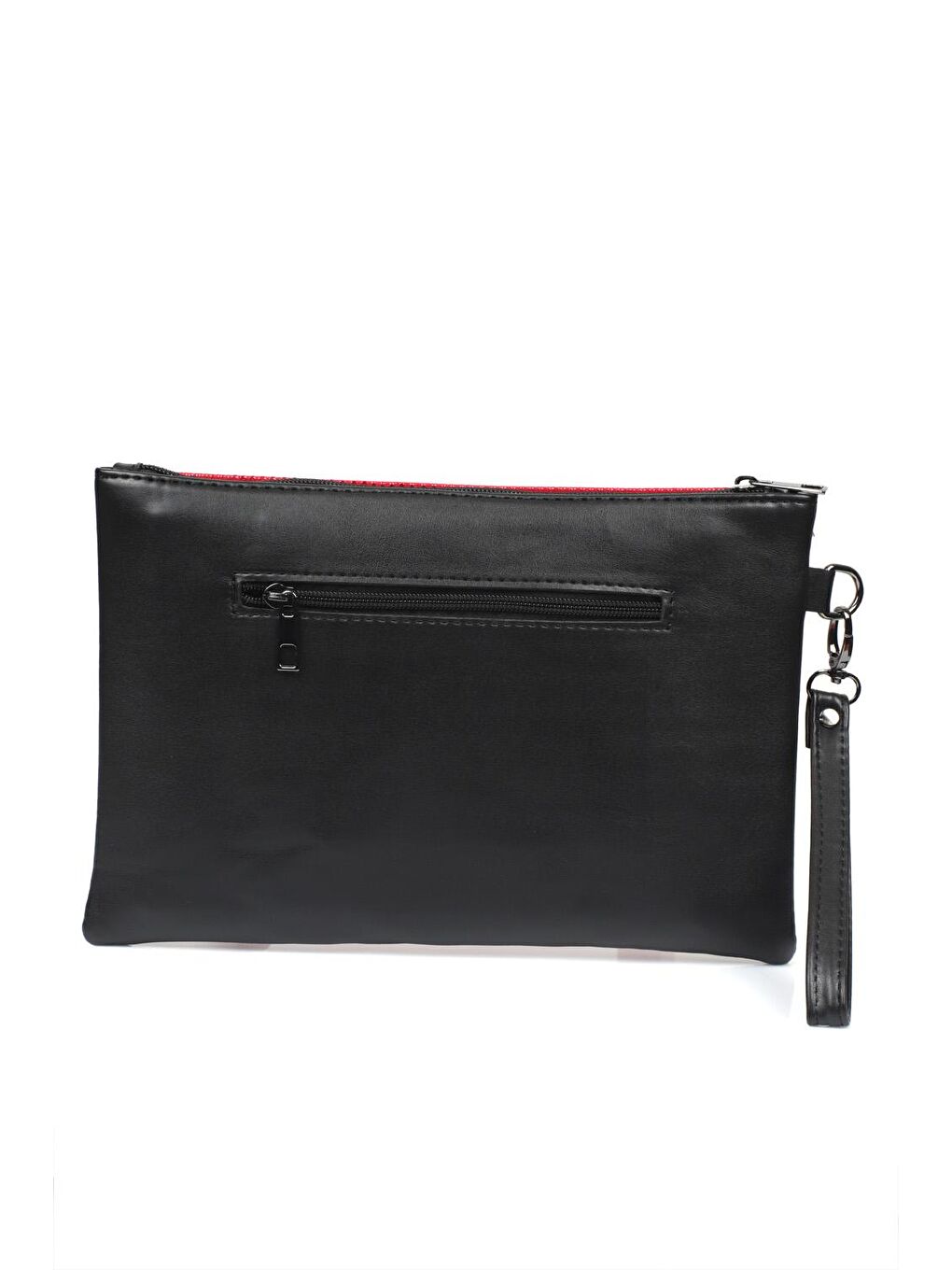 Capone Outfitters Kırmızı Rugan Yılan Desenli Paris Kadın Clutch Çanta - 2