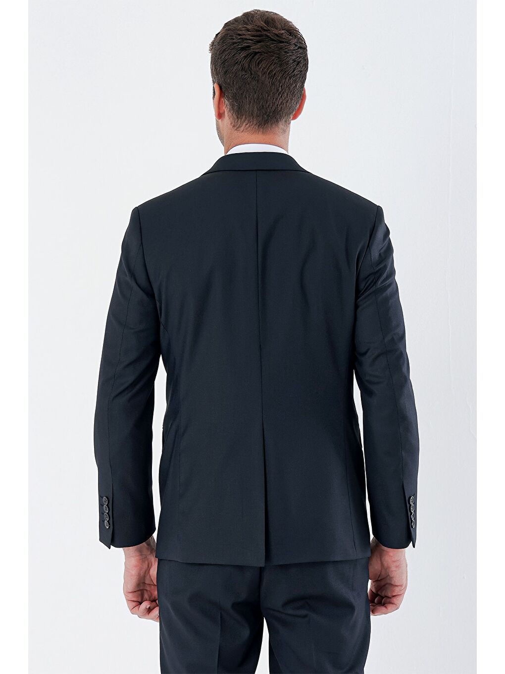 Koyu Lacivert Mono Yaka Elastanlı 6 Drop Comfort Fit Klasik Takım Elbise 1001235152-1