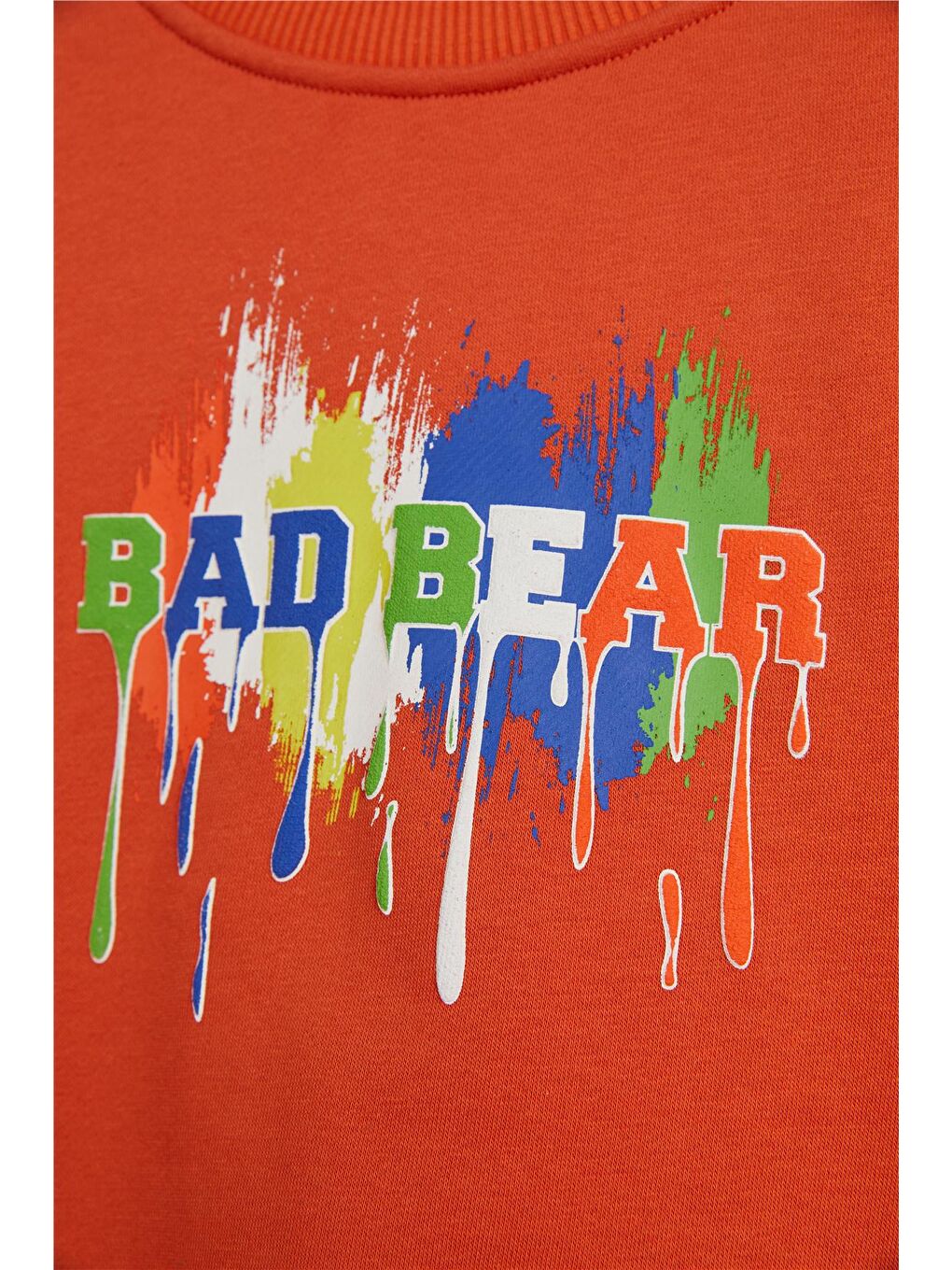 Bad Bear Turuncu Hued Turuncu Çocuk Baskılı Sweatshirt - 1