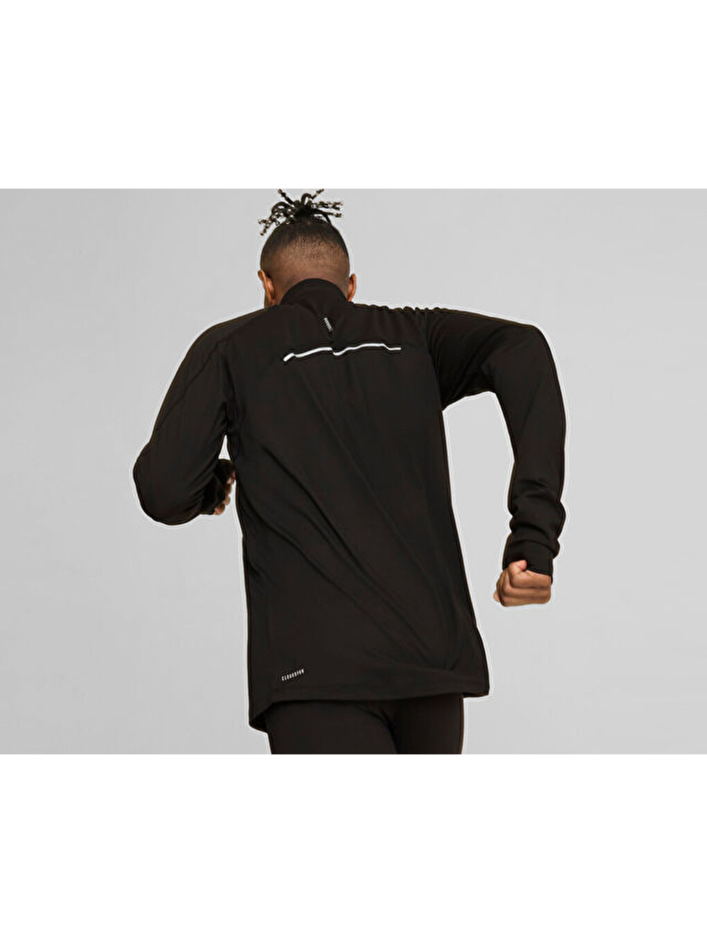 Run Cloudspun 1/4 Zip Erkek Uzun Kollu Koşu Tişörtü 52578101 Siyah-5
