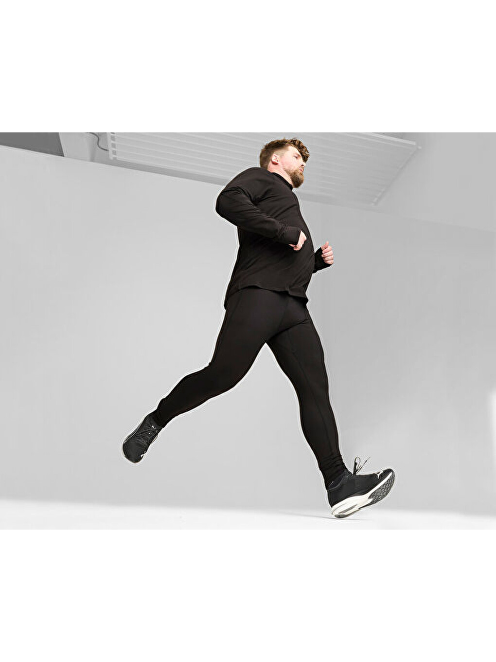 Run Cloudspun 1/4 Zip Erkek Uzun Kollu Koşu Tişörtü 52578101 Siyah-6