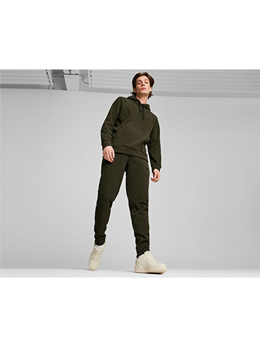 Ess Elevated Hoodie Erkek Günlük Polar Sweatshirts 68189270 Haki-2