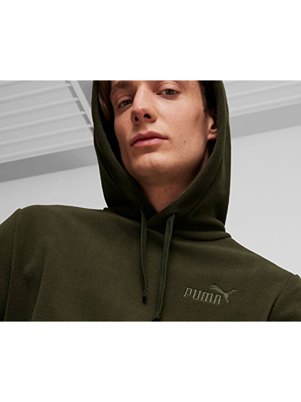Ess Elevated Hoodie Erkek Günlük Polar Sweatshirts 68189270 Haki-3