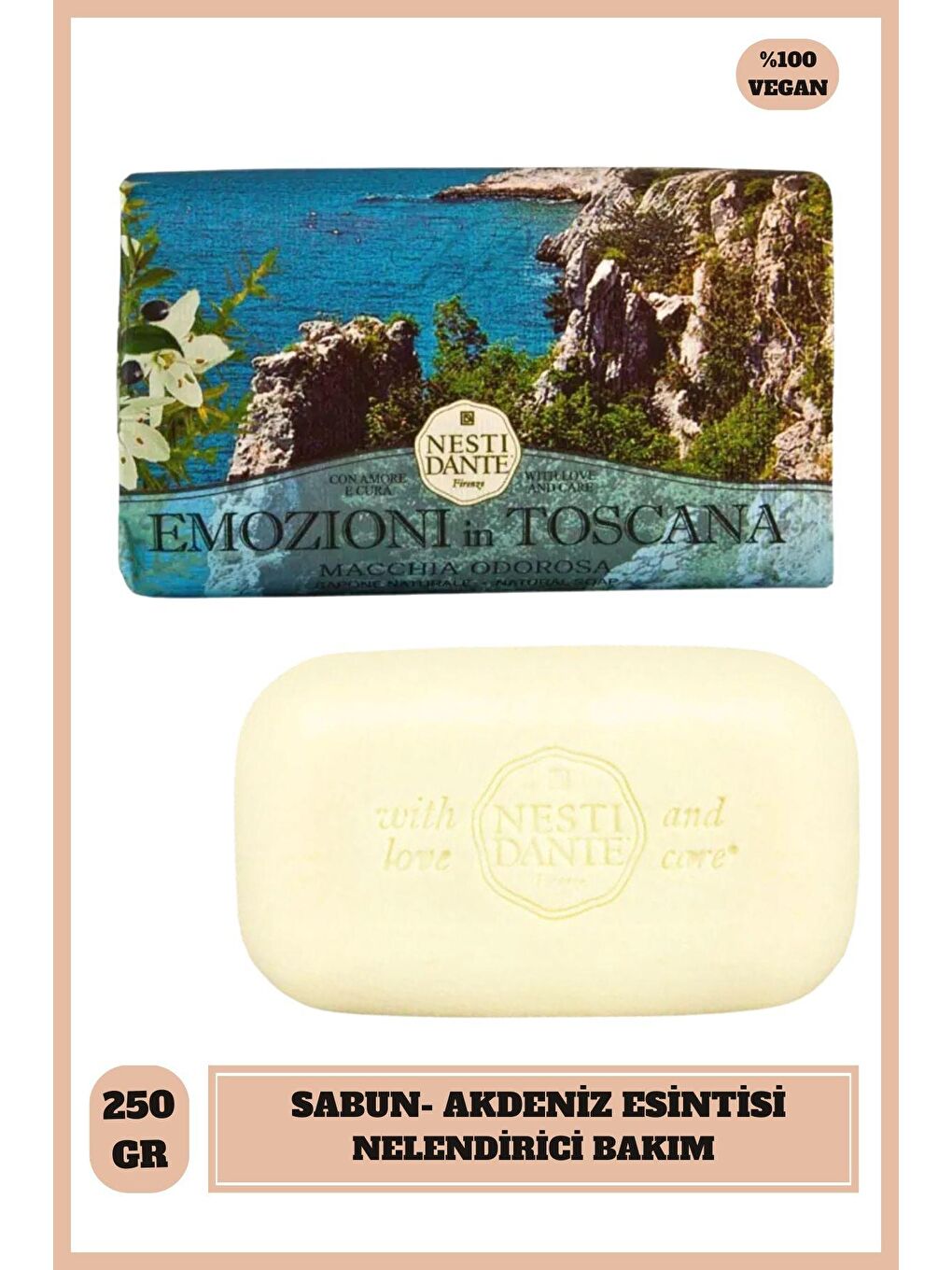 Nesti Dante Sabun Emozioni in Toscana Mediterranean Touch Vegan Bakım 250 g