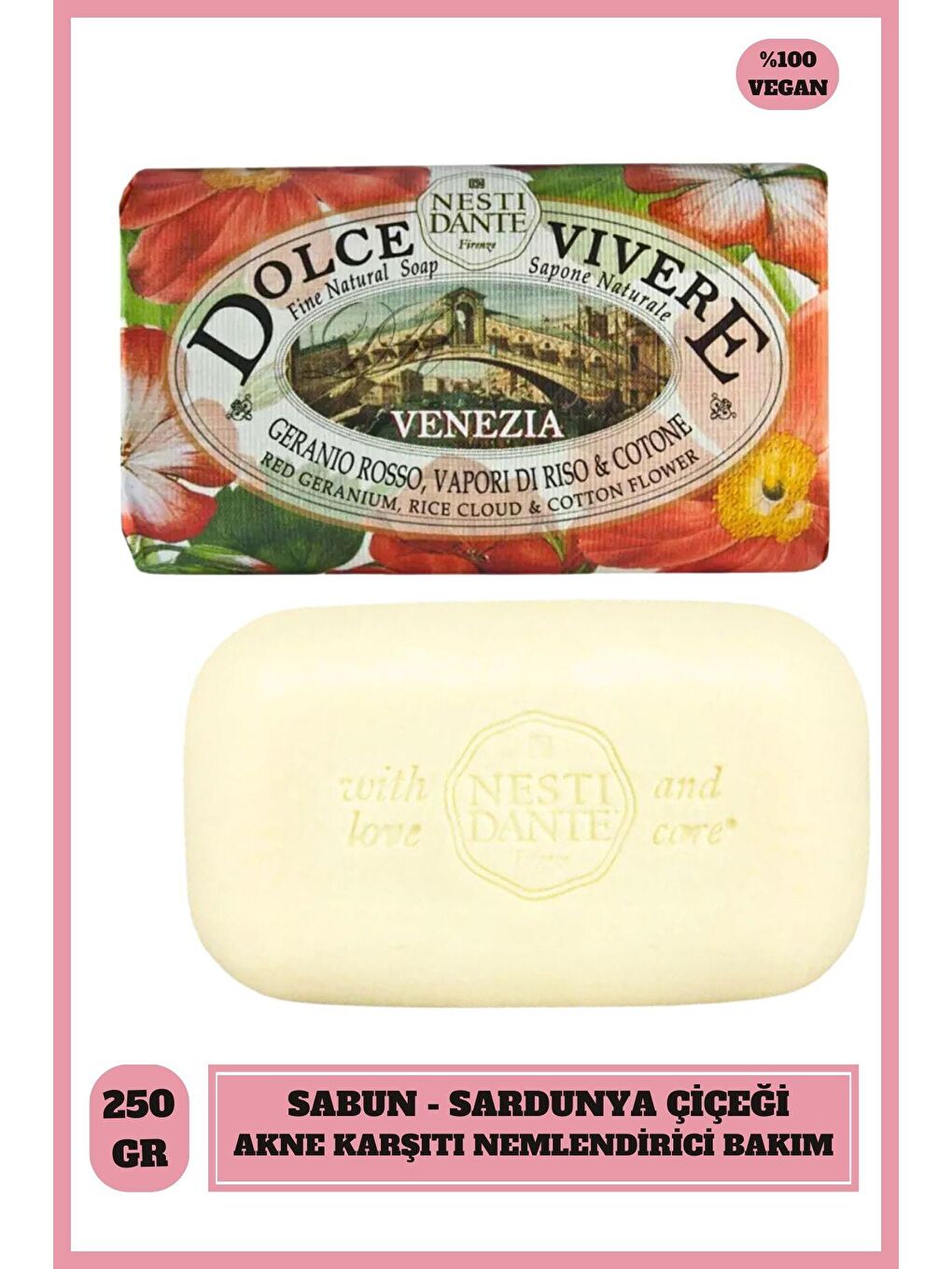 Nesti Dante Renksiz Sabun Dolce Vivere Venezia Vegan Bakım 250 g