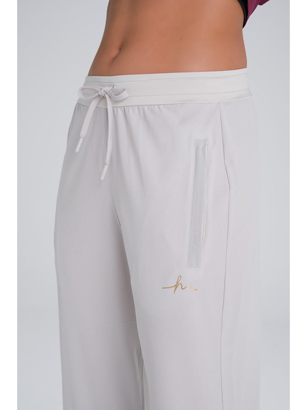 Active Çift Katmanlı Taytlı Boru Paça Ekru Spor Pantolonu Eşofman Altı Act-3-3