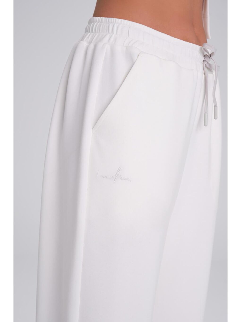 Active Yumuşak Dokulu Lastikli Paça Jogger Ekru Spor Pantolonu Eşofman Altı Act-5-2