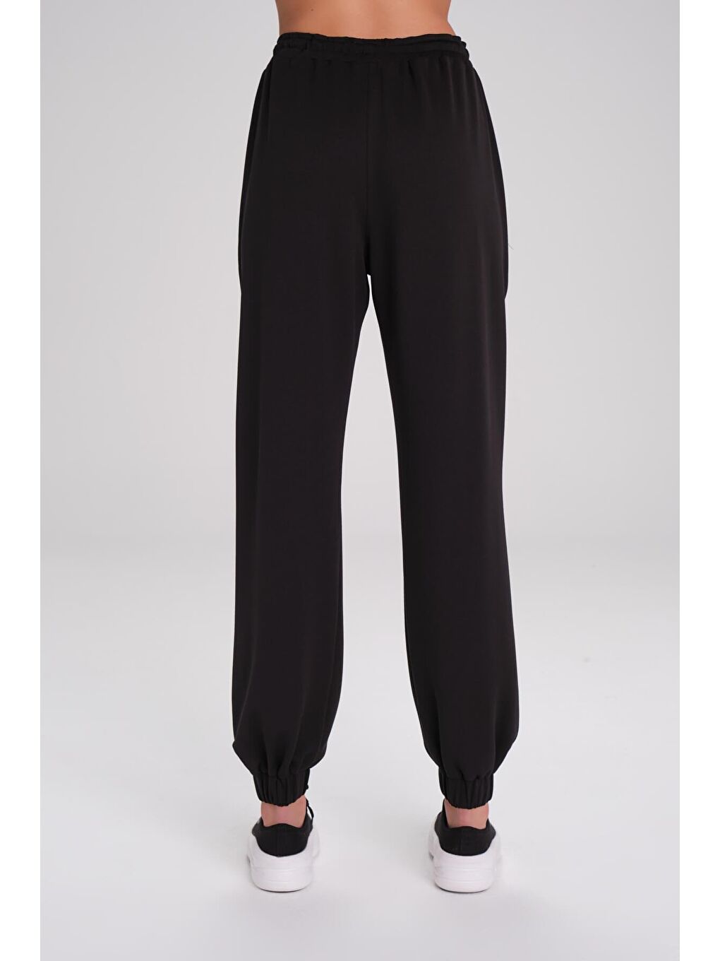 Active Yumuşak Dokulu Lastikli Paça Jogger Siyah Spor Pantolonu Eşofman Altı Act-5-3