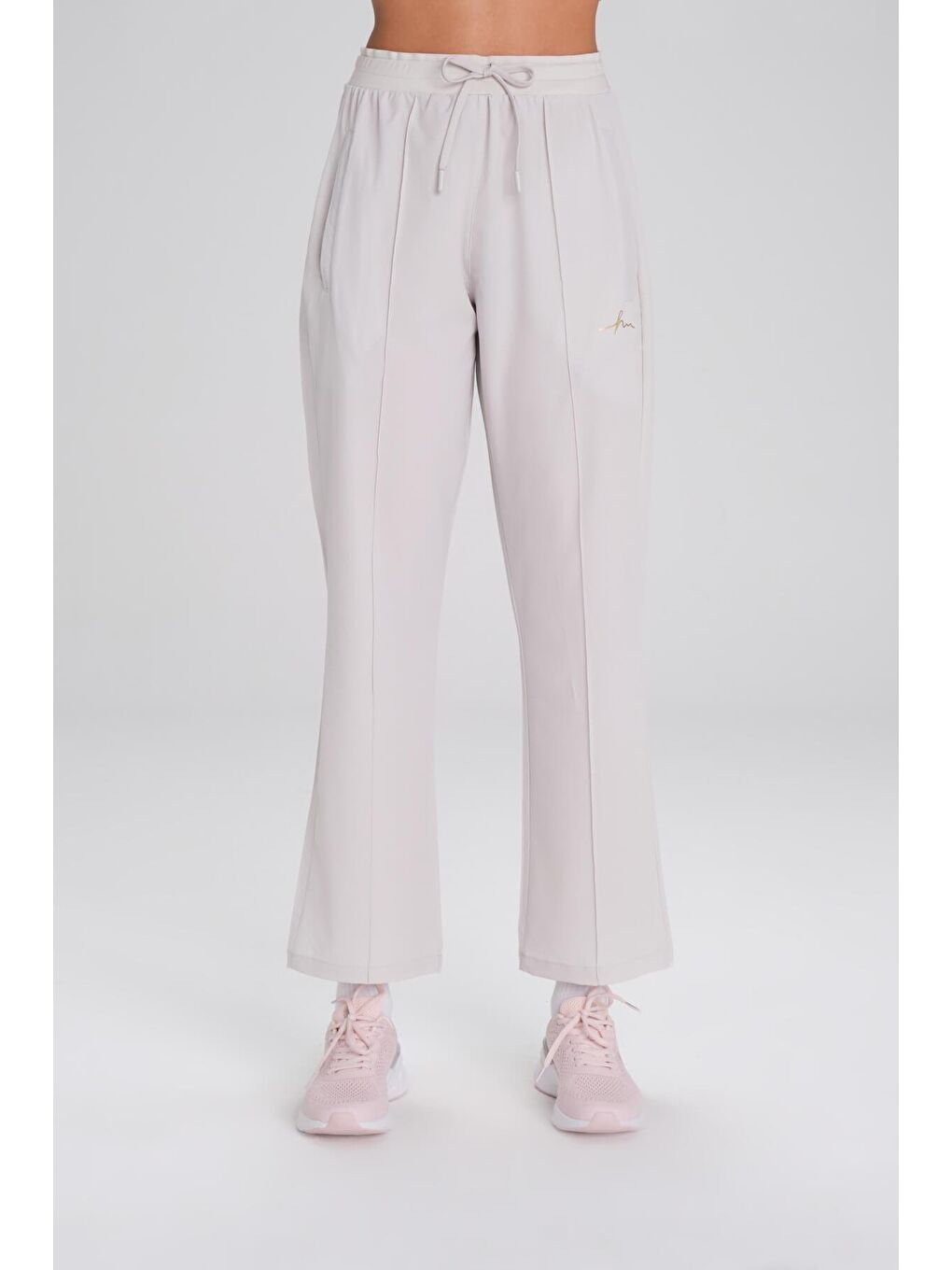 Active İspanyol Paça Ekru Spor Pantolonu Eşofman Altı Act-2