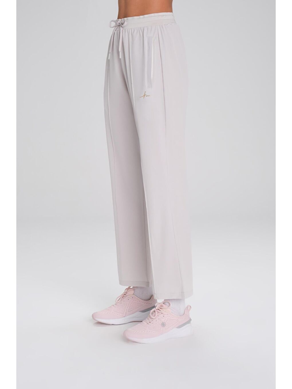 Active İspanyol Paça Ekru Spor Pantolonu Eşofman Altı Act-2-1