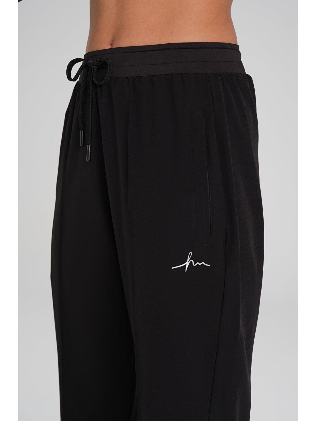 Active İspanyol Paça Siyah Spor Pantolonu Eşofman Altı Act-2-2