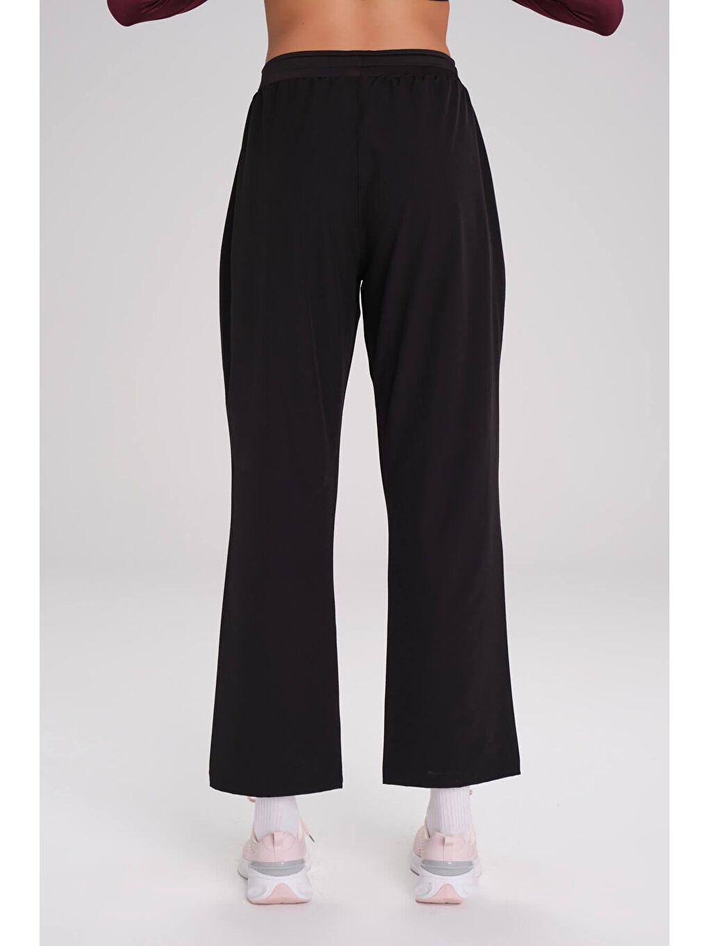 Active İspanyol Paça Siyah Spor Pantolonu Eşofman Altı Act-2-3