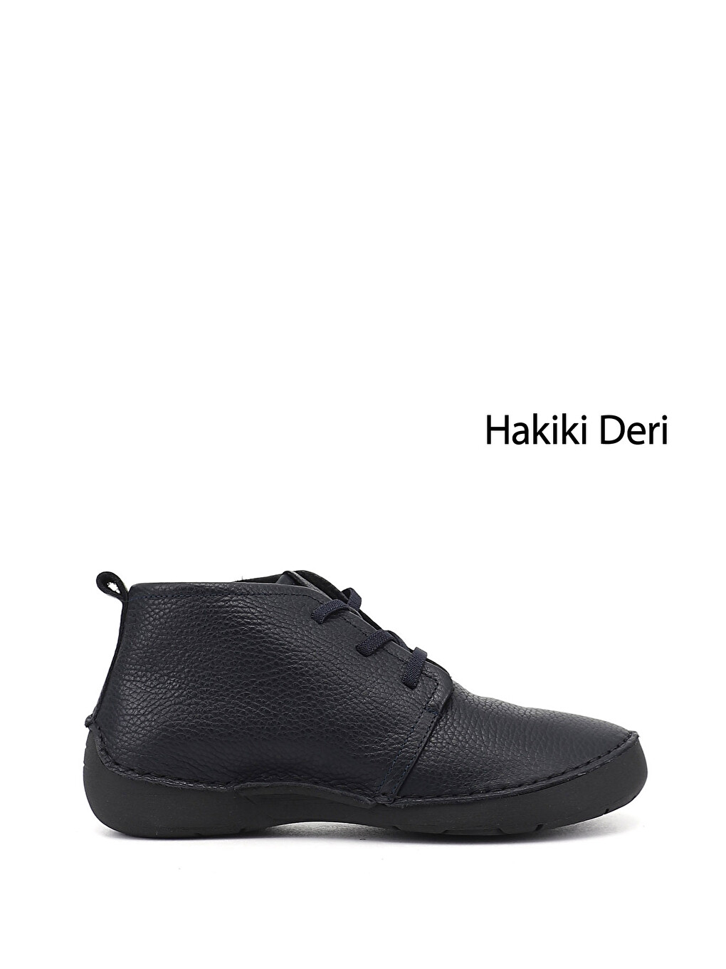 Lacivert Kadın LACİVERT Bağcıklı Hakiki Deri Comfort Bot