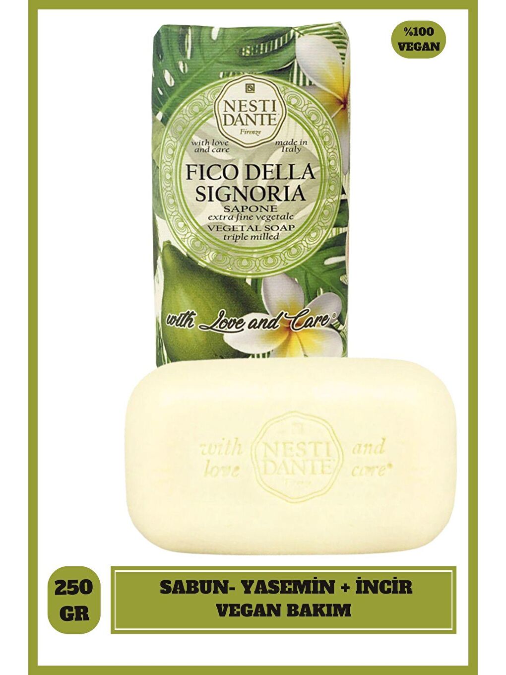 Nesti Dante Renksiz Sabun With Love and Care Fico della Signoria Vegan Bakım 250 g