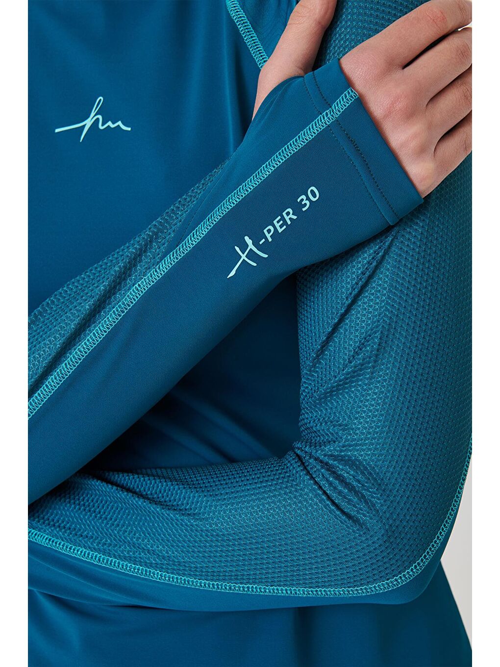 Performans Serisi Okyanus Yeşili Elastanlı 4 Parça Tam Tesettür Mayo Takımı H Per30 2003-7