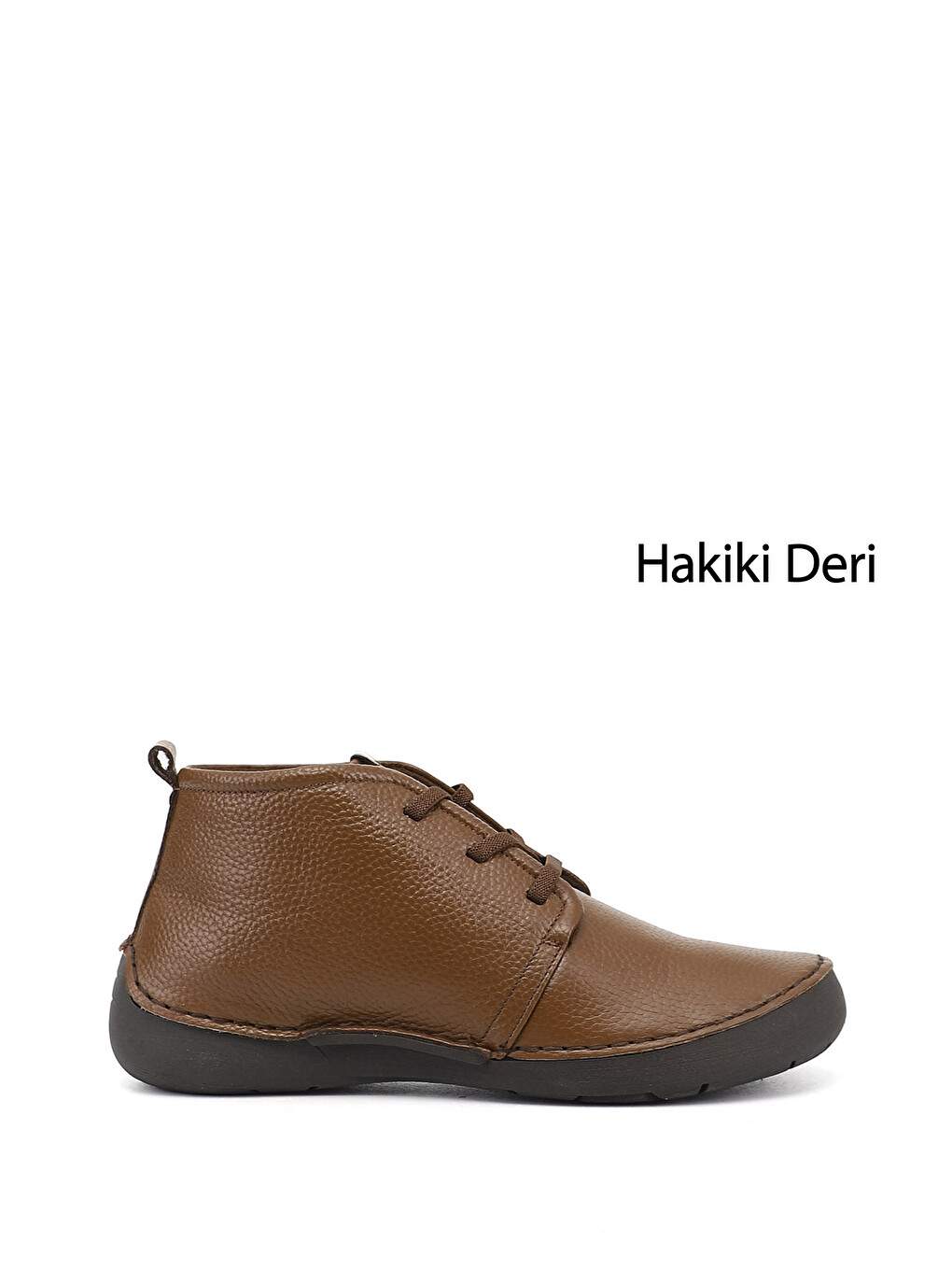 Sarı Kadın CAMEL-KAHVERENGİ Bağcıklı Hakiki Deri Comfort Bot