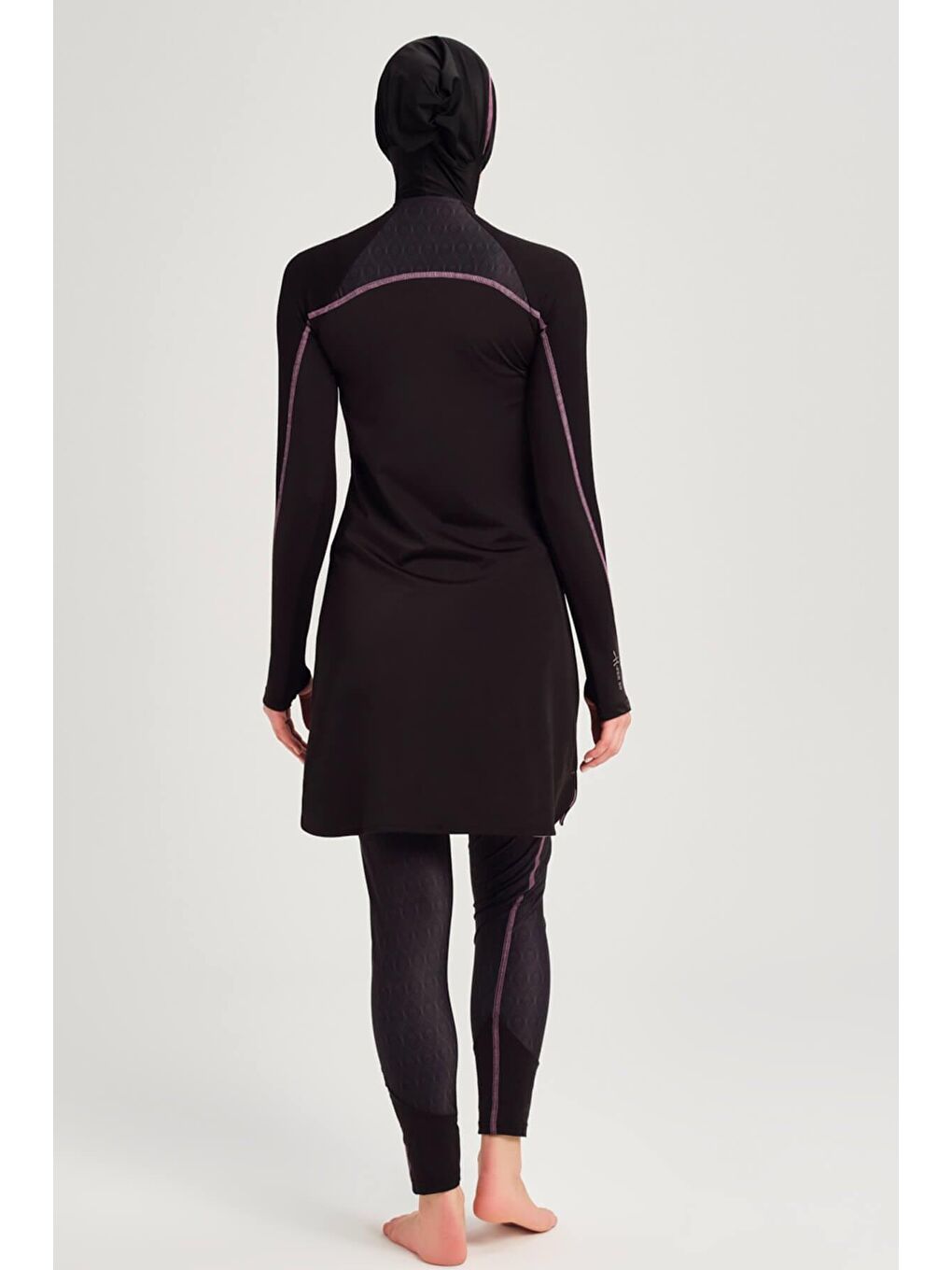 Performans Serisi Siyah Elastanlı 4 Parça Tam Tesettür Mayo Takımı H Per30 2003-4