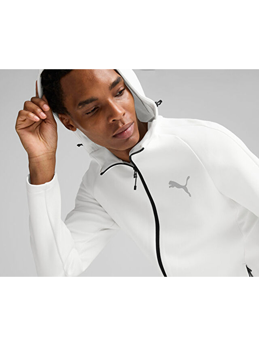 Evostripe Full-zip Hoodie Erkek Günlük Ceket 68170002 Beyaz-2